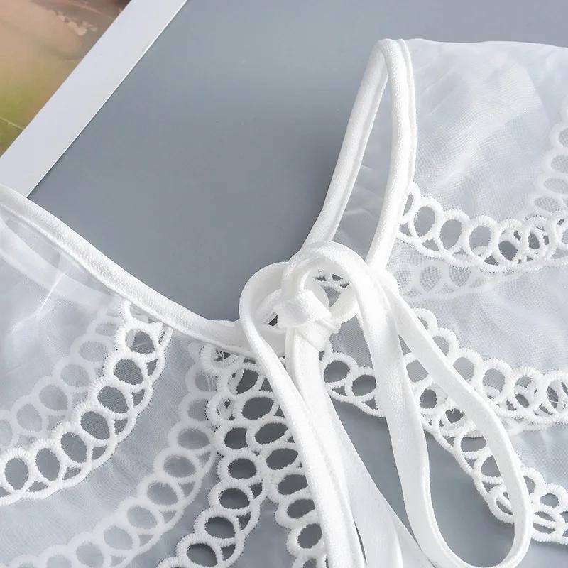 Korean Sweet Dress Fake Collars for Women Hollow Out Shirt Blouse Tops Detachable Collar Female Removable False Collar