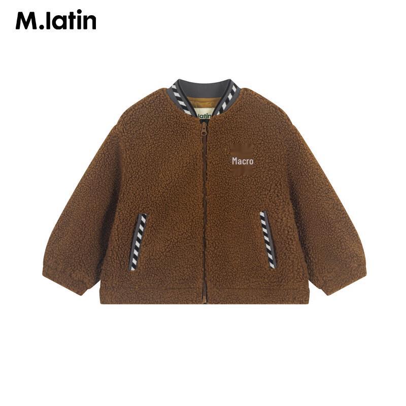 M.Latin Boys' Cartoon Patch Baseball Jacket