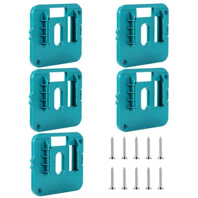5pcs Electric Tool Battery Holder Mounts Bracket Fixing Storage Rack Stand for Secure Installation In Garage or Workshop