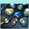 Captivating Madagascar Quartz Labradorite Natural Crystal Heart Pendant Decor For Unique Gifts