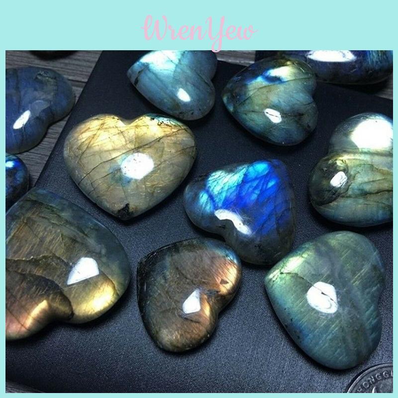 Captivating Madagascar Quartz Labradorite Natural Crystal Heart Pendant Decor For Unique Gifts