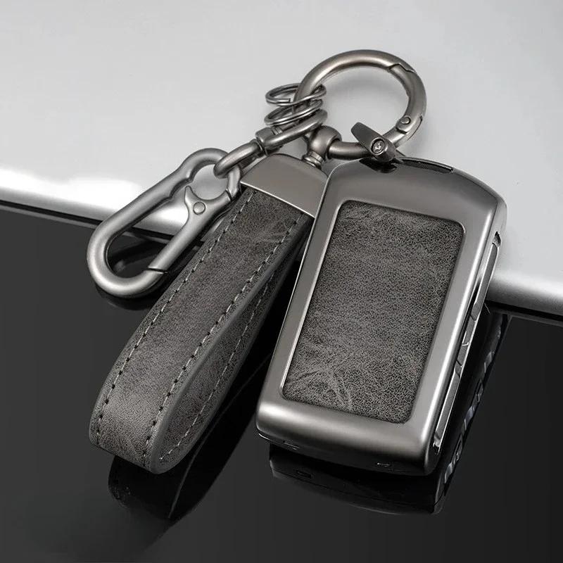 Zinc Alloy Car Key Case Cover Shell Holder Fob For Volvo S60 S90 Xc40 Xc60 Xc90 V90 Polestar 1 Polestar 2 Keychain Car Accessory