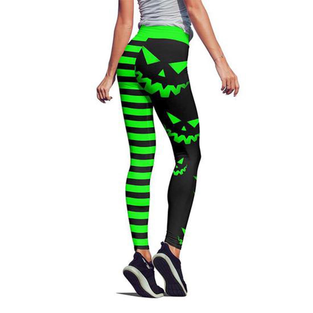 Women s High Waist Skull 3D Print Leggings - Halloween Theme Triple Extra Large