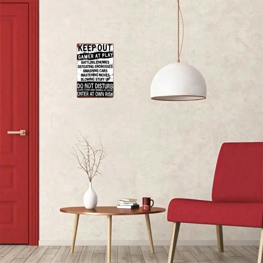 1pc Funny Novelty Metal Tin Sign Wall Art Home Decor