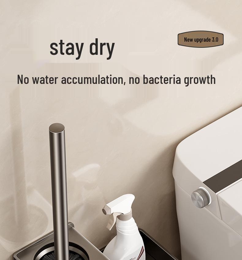 Nástěnná sada WC kartáče bez vrtání s čističem spár