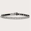 Blingbling Sequined Belt Aesthetic Big Eyelet Belt Gothic Pants Belt Girl PU Waistband Female Western Cowboy Waiststrap