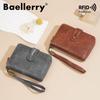 Pu Leather Womens Wallet Card Holder With Antitheft Design For Daily Use