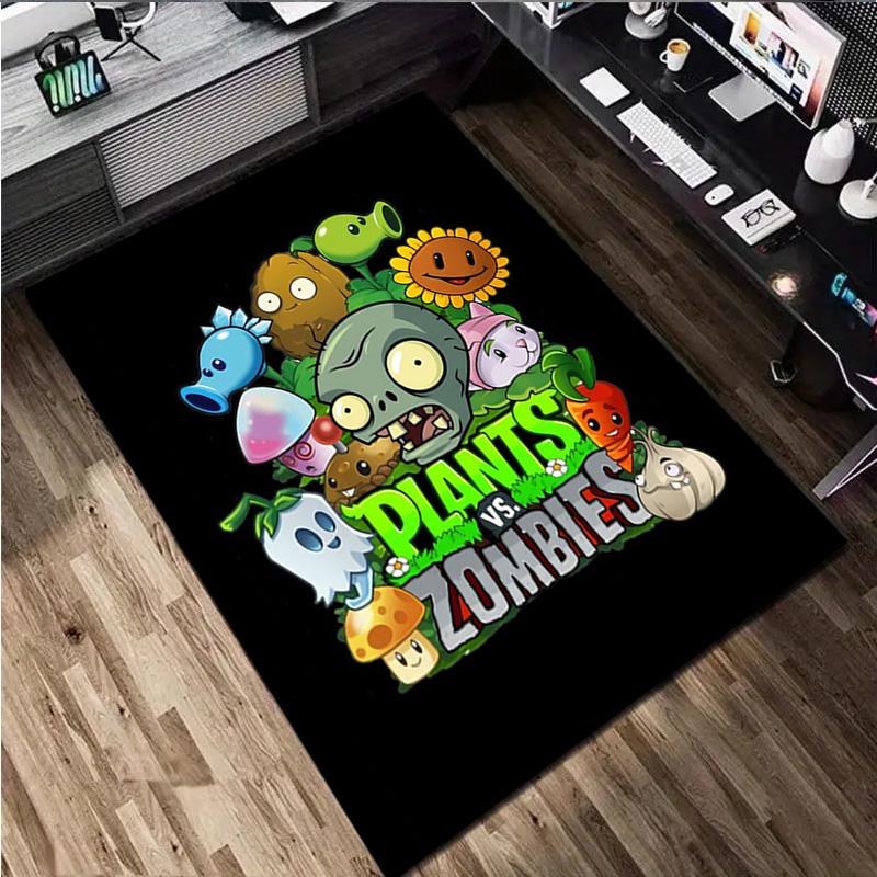 1 Stück Pflanzen V.S. Zombies Teppich - Heimteppich Büro Dekorativer Teppich Für Wohnzimmer Schlafzimmer Fußmatte Boden Teppich Computer Stuhl Bereichsteppich