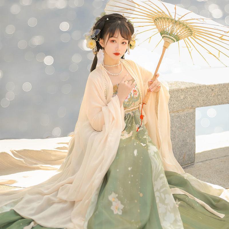 Ханфу девушка в китайском стиле тканевое летнее платье античный костюм Тан костюм супер — фото 7