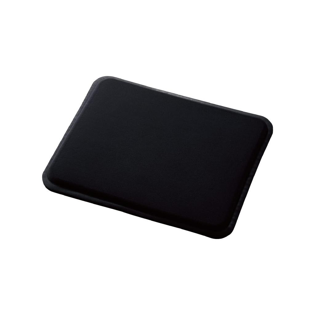 Elecom Mouse Smooth Cloth Extra 23cm X Quiet Pad, Material, Cushioned, Thick, 10mm, Approx. 18cm, Design, Washable, Anti-Slip, Telework, Black,