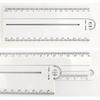 Angle Measurement Geometric Drawing Ruler White Circular Drawing Ruler  School Use