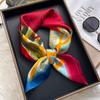 Silk Scarf 70 Small Square Scarf Retro Versatile Season High-End Printing Women'S Professional Scarf Scarf