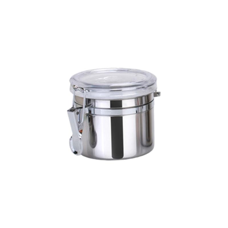 Multifunctional Steel Canister Set Steel Kitchen Storage Container Food Storage Sealed Canister with Clear Lid