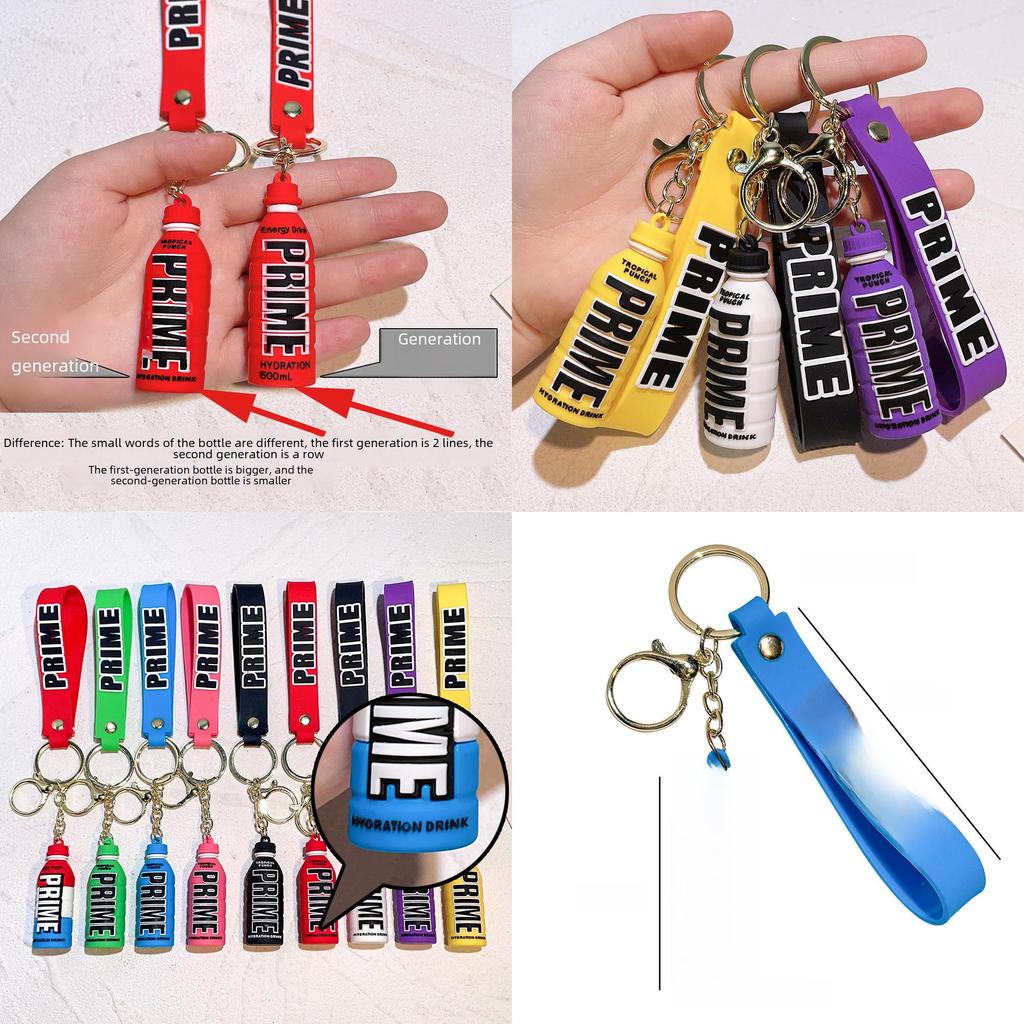 Creative Prime Energy Drink Bottle Keychain Silicone Cartoon Design For All Occasions