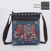 Ethnic Elephant & Butterfly Embroidered Crossbody Bag - Women's Cultural Canvas Shoulder Accessory