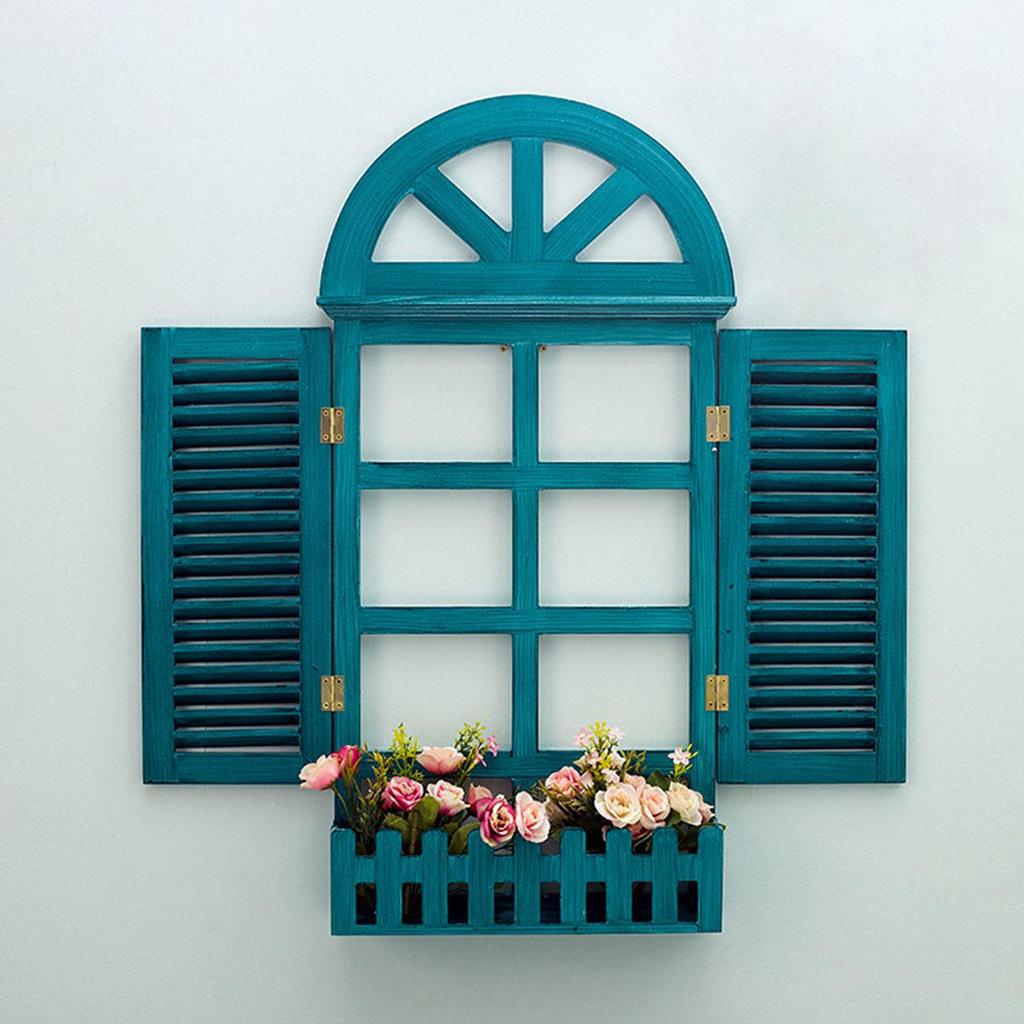 Vintage Rustic Style Window Frames Farmhouse Wall Decoration Hanging Window Frame Home Decor Corridor Living Room Bedroom Art Ornament Picture Frames