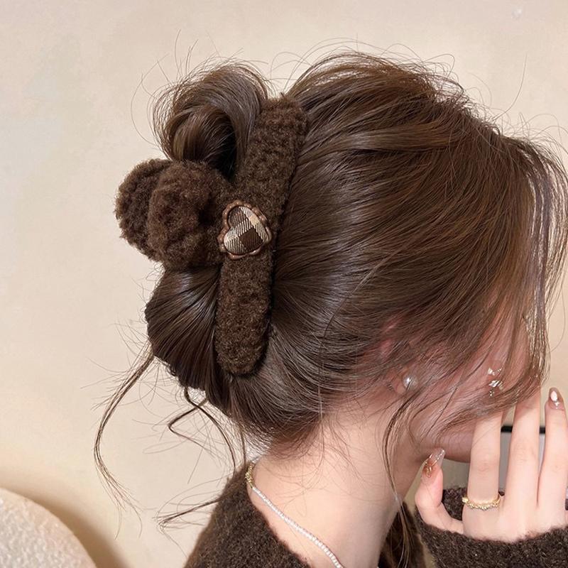 

Плюшевая заколка для волос осень-зима женские аксессуары для волос большие заколки в виде акулы головной убор для девочек корейский женский головной убор