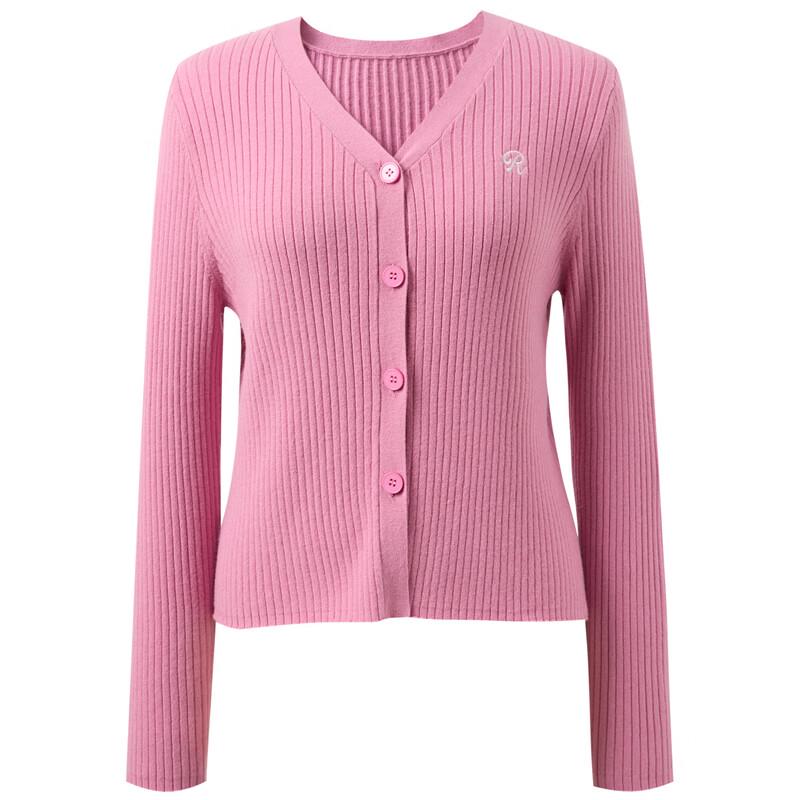 Sancai Plus-Size Women's V-Neck Embroidered Knit Cardigan