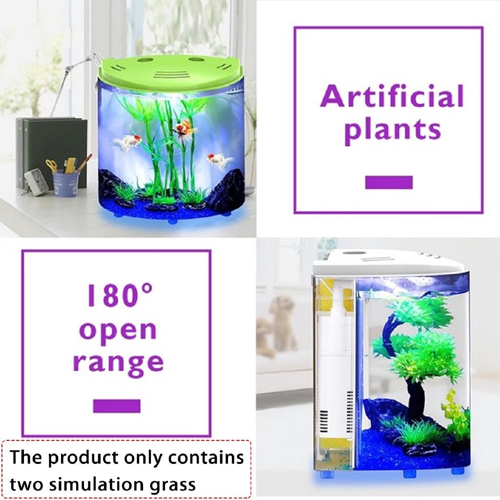 DC 5V 5L USB Aquarium Halbmond Aquarium Acryl Große Kapazität Schreibtisch Aquarienfisch Haustierbedarf Mini LED Aquarium