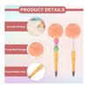PATIKIL Pom Pom Ballpoint Pens, Fluffy Pompom Pens, Plastic Cute Bead Pens for DIY Gifts, Stationery, 6 Pcs, Orange