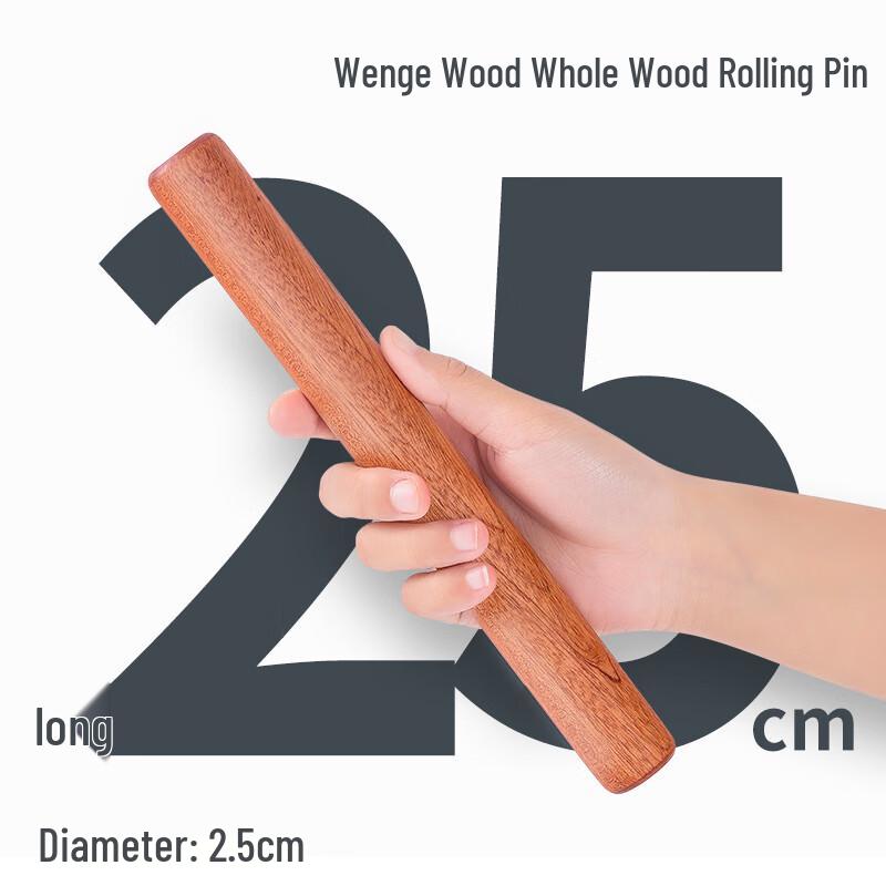 Набор из 2 предметов: скалка из массива дерева и стеклянный коврик для замешивания теста