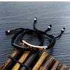 Fashion design rope braided bracelet stainless steel metal adjustable bracelet personalized custom couple bracelet
