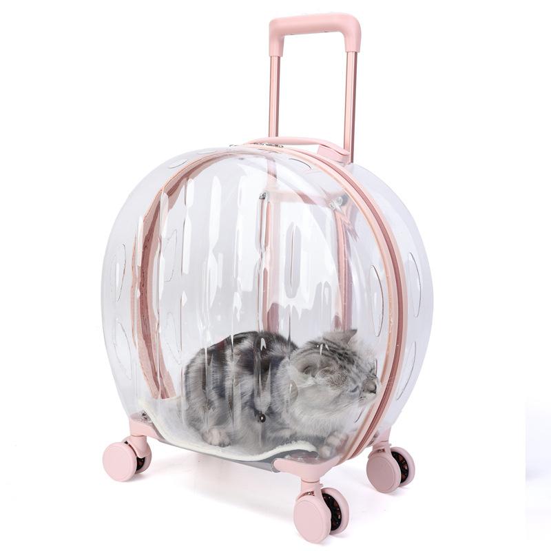 Pet Cat Dog Bag Trolley Box