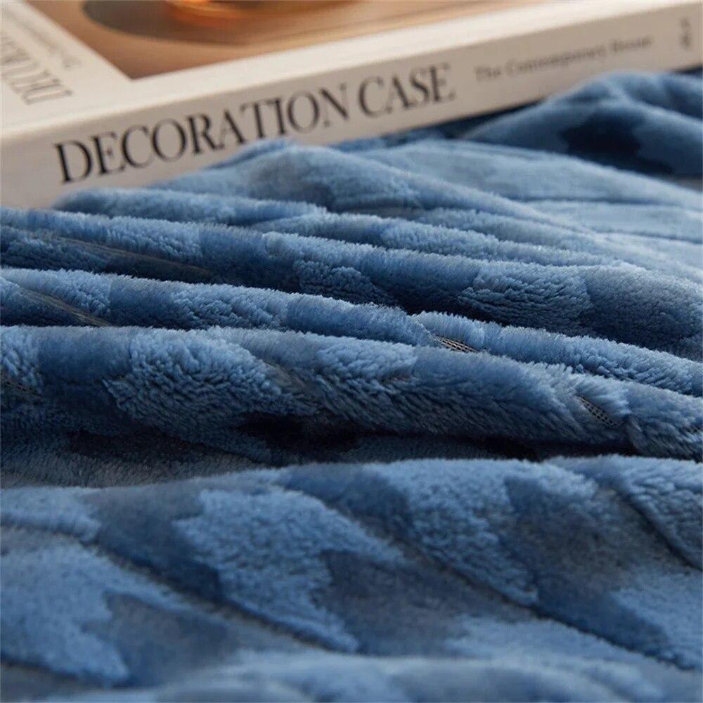 Thickened Blanket Soft Bedspread Shawl Blankets Portable Sofa Napping Warm Bedding Throw Blanket Bedroom Decoration Bed Cover