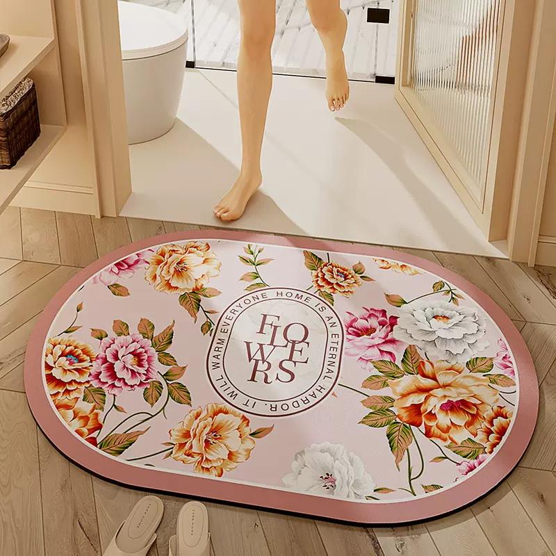 Nordic Bathroom Rugs Anti Slip Bath Mat Foot Mats Quick Dry Shower Carpet Toilet Rugs Door Mat Washable For Living Room