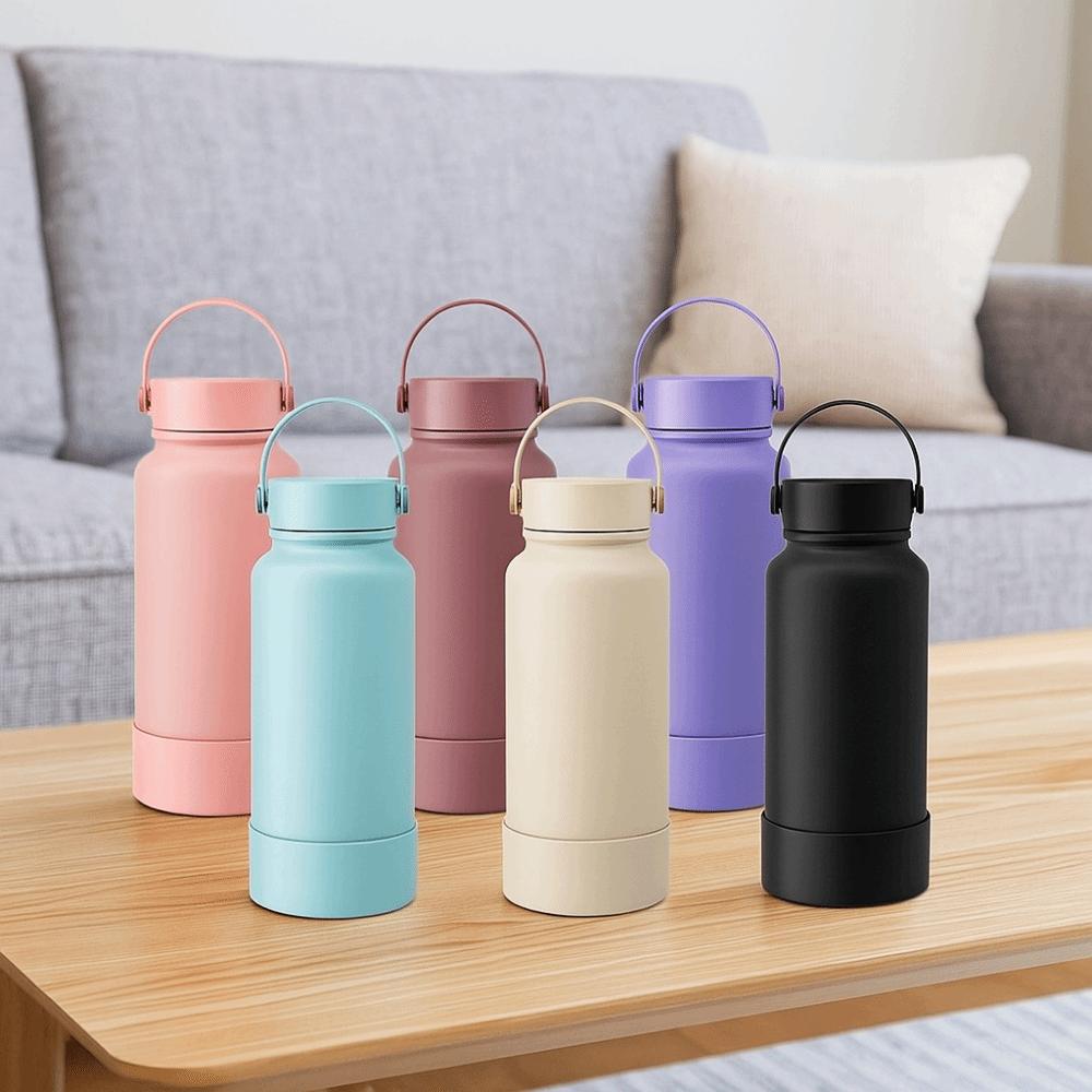 1000ML Thermos Cup Solid Color Sports Water Bottle Cute Coffee Cups  Men/Women