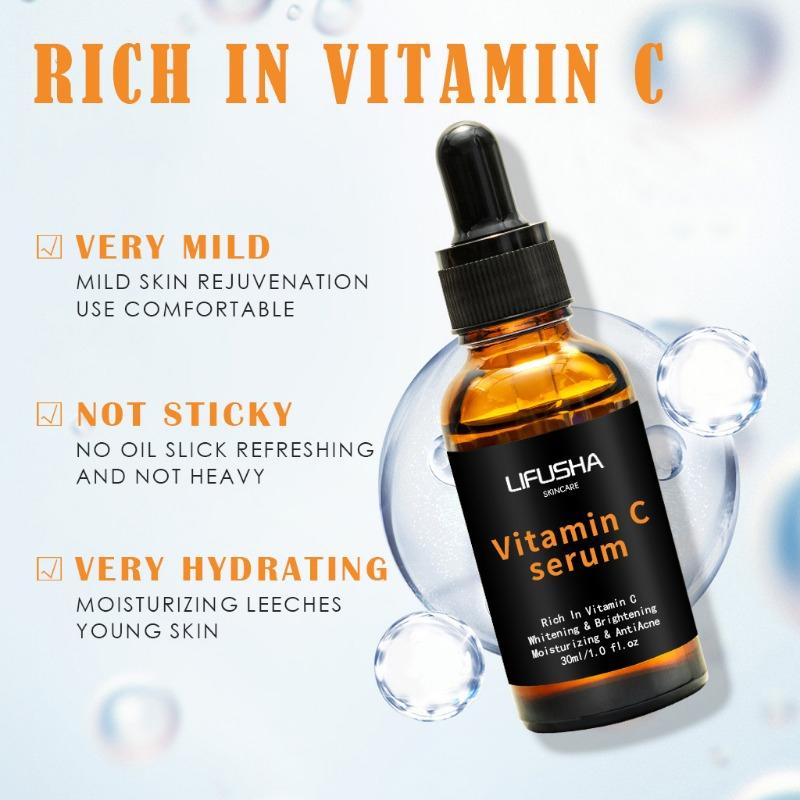 Sérum à la vitamine C Visage Hydratant Éclaircissant Vc Skincare Essence hydratante douce non irritante