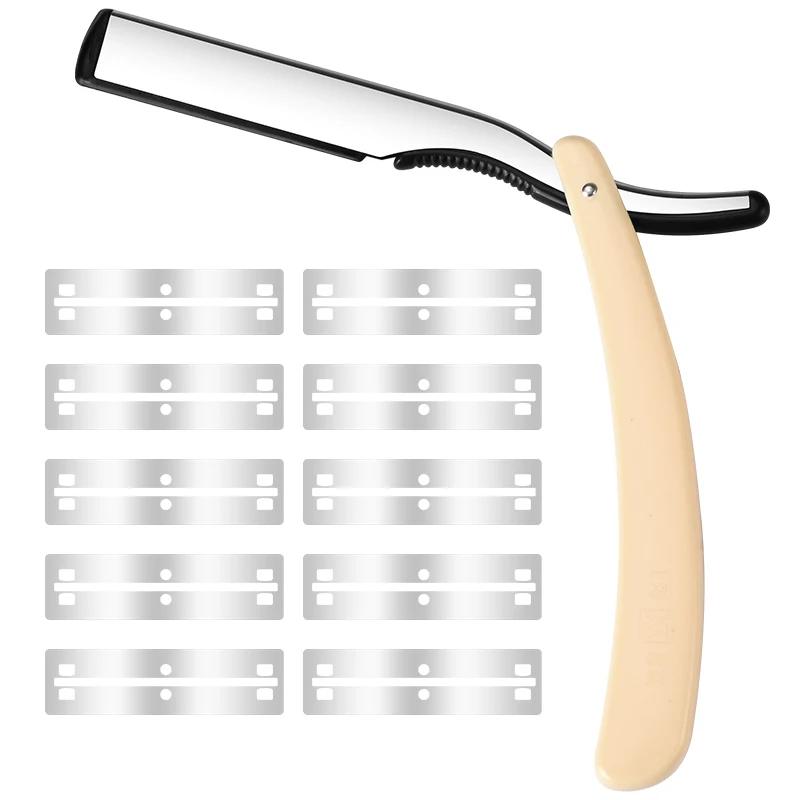 

Старая бритва из нержавеющей стали, мужская специальная бритва для бритья, традиционная бритва, парикмахерская, ручной нож для бритья, полный набор инструментов, для ежедневного использования