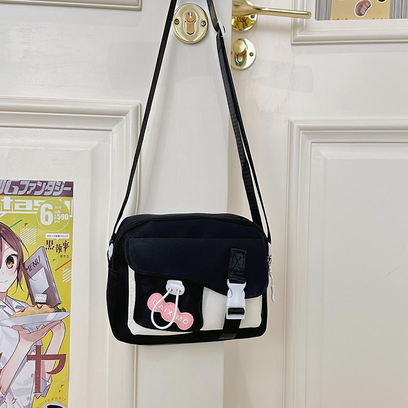 New nylon anti-splashing shoulder bag Japanese sweet student messenger bag female Mori candy-colored mobile phone small bag