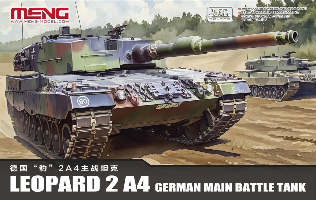 MENG Model German Main Battle Tank Leopard 2A4 Plastic Model 1/72 M72-009 (Tank)