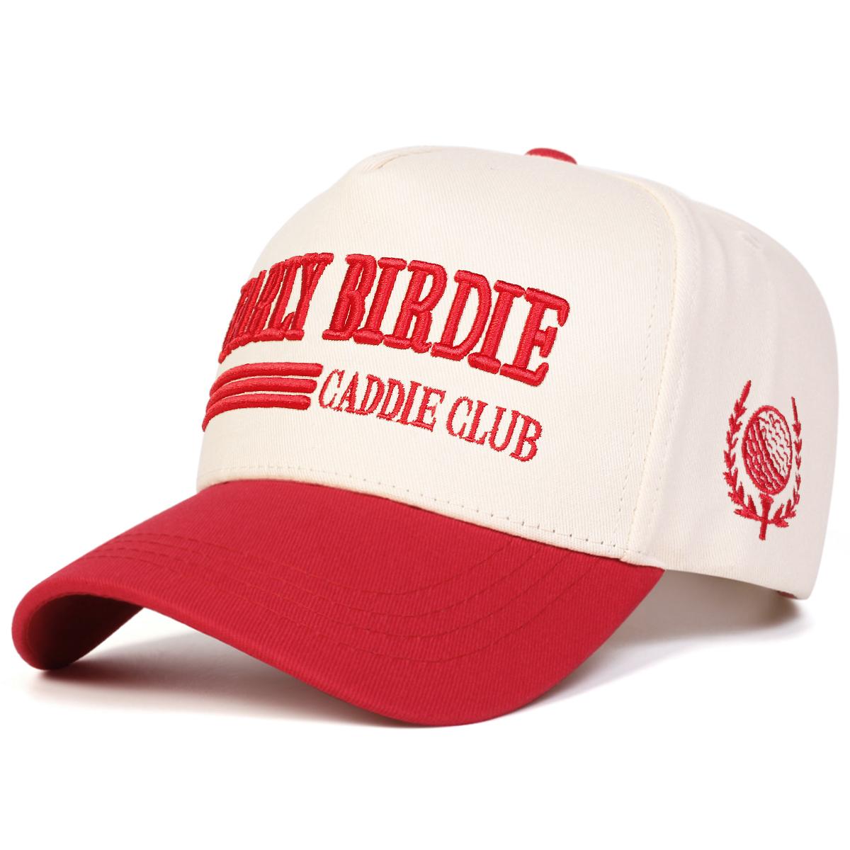 

Унисекс EARLY BIRDIE CADDIE CLUB Вышивка Бейсбольные кепки Весна Осень Уличные Регулируемые Повседневные кепки Кепка от солнца Спортивная кепка красный