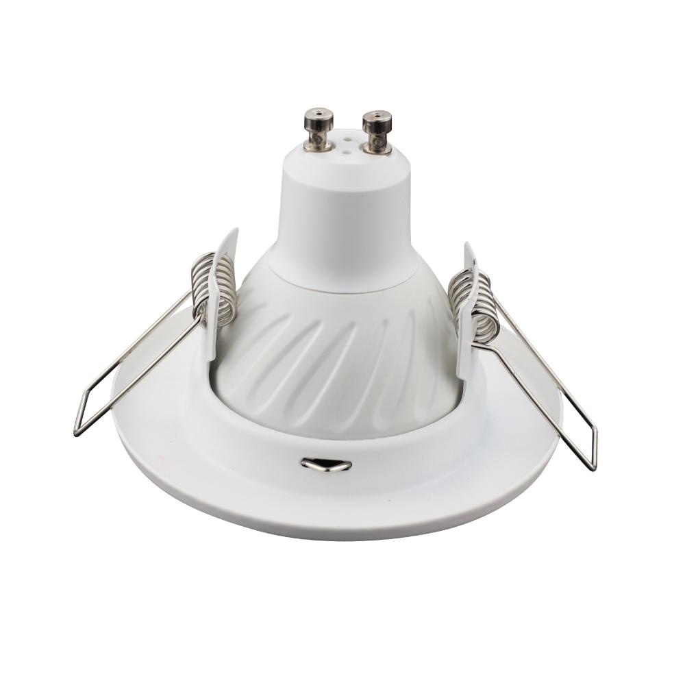 10 stk Rund LED Innfelt Takdownlight Utsparing55MM Monteringsramme GU10 Halogen Lampeholder Sokkel Spotbelysning Armatur