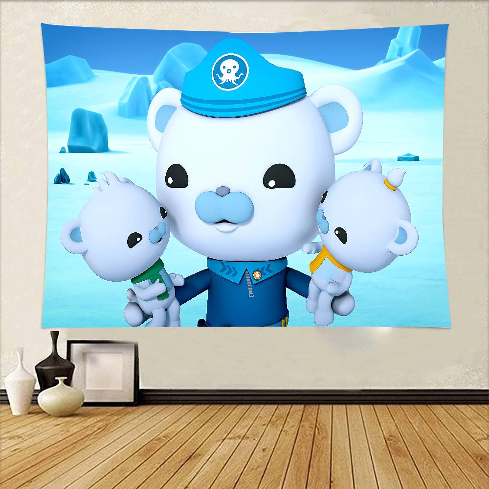 Kawaii OOctonaut Tapestry Wall Hanging Printed Polyester Tapestry INS Decoration Wall Decor