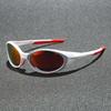 Polariscope Lenses Oval Sport Sunglasses Windproof Frame Ultra-lightweight Y2K Futuristic Eyewear UV400 Protection