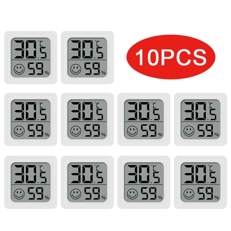 6-10 PCS Thermomètre Hygromètre Numérique Intérieur Pièce Électronique Température Humidité Mètre Capteur Jauge Station Météo pour la Maison