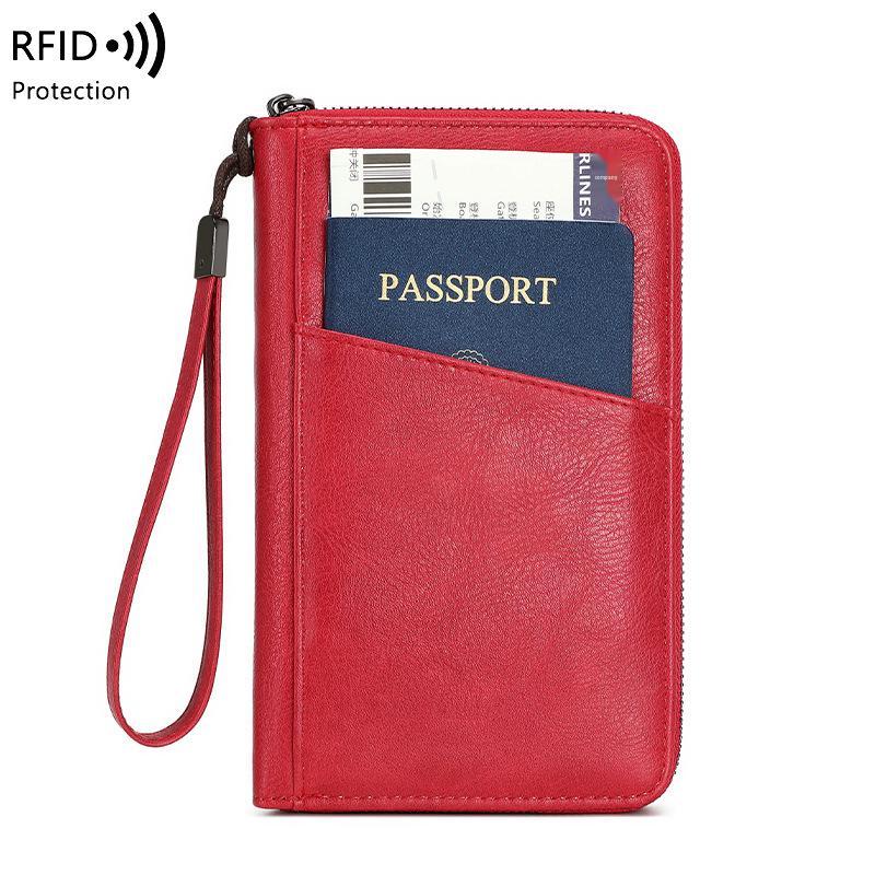 RFID Anti-Magnetic Multi-Functional Passport & Document Wallet with Zipper