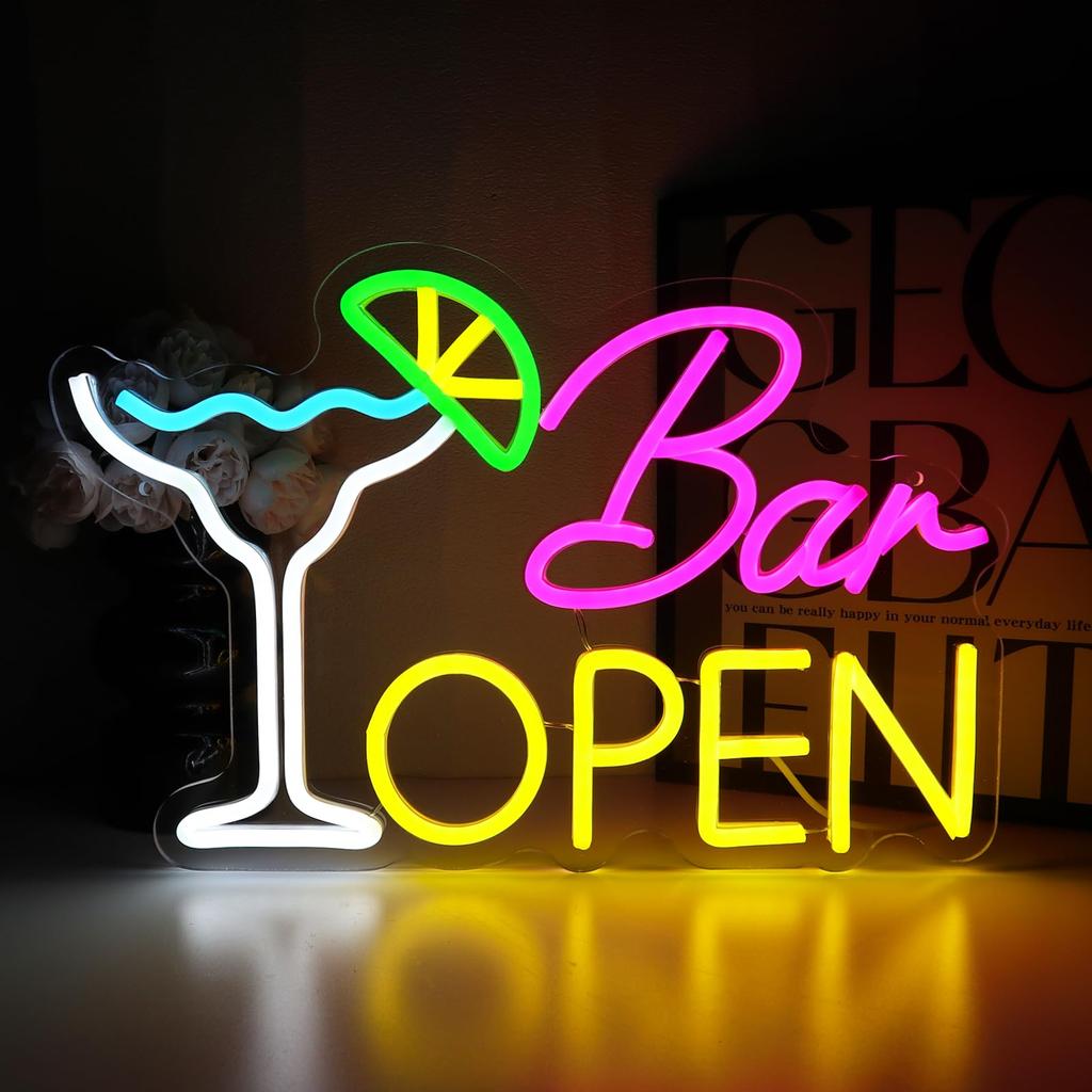 Cocktails Beer Neon Sign - Bright LED Bar Decor,  Commercial Pub & Home Bar, Grand Opening Gift for Bartenders & Brew Lovers