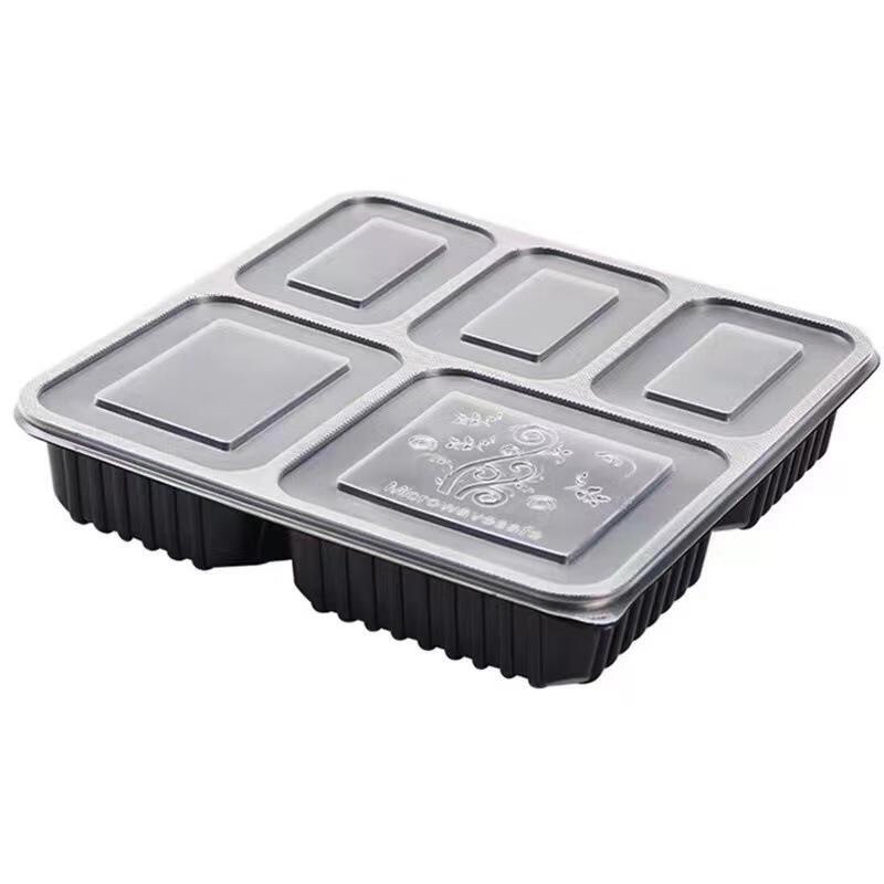 Xingmofan Disposable 5-Compartment Meal Prep Containers