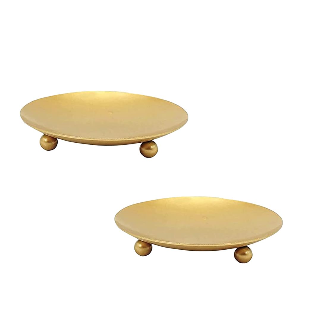 

TOMMYFIELD Incense Incense Candle Aroma Candle Accessory Tray Plate, Holder, Holder, Holder, (Gold 6.8cm)