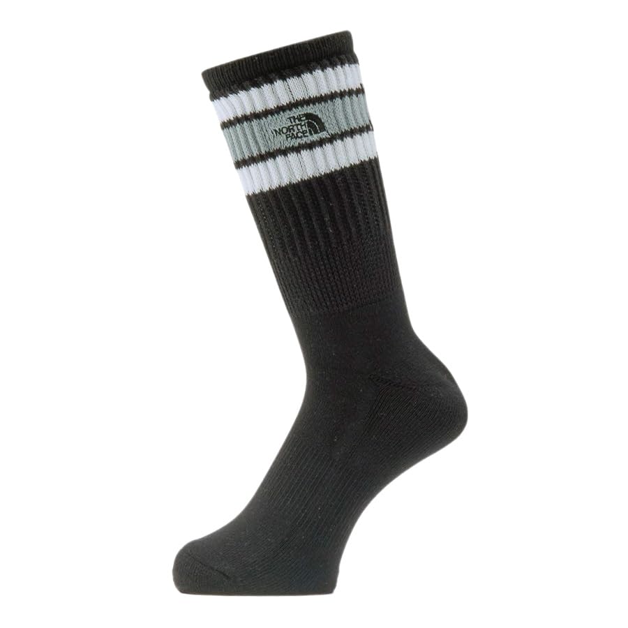 North TNF Tube 2P Crew Multicolor TNF Size S [The Face] Socks, Black,