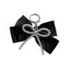 High Quality Metal Silver Bowknot Keychain Featuring Glossy Finish Bag Decoration for Sturdy Bag Phone Decors Use
