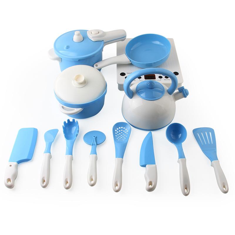 Children'S Fun Simulation Play House Kitchen Toys, Girls Simulation Cooking Tableware Induction Cooker Set