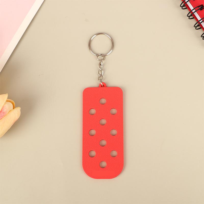 

1 шт. резиновый брелок с отверстиями брелок для ключей своими руками для сабо подвески брелок для ключей красный