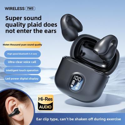 Nová bezdrátová sluchátka Bluetooth s klipsem do uší Ultra-long Endurance Bone Conduct Reduction Noise