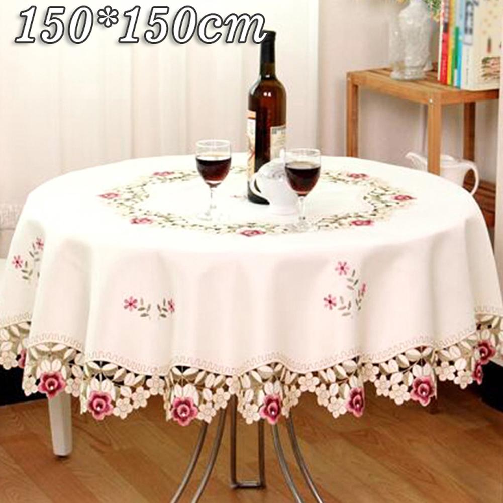 

Круглая скатерть Rose, бежевые вышитые скатерти, скатерть, товары для кухни, украшение стола, домашний текстиль, скатерть 85x85