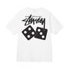 Stussy Style Mens Loose Fit Cotton Crew Neck Short Sleeve T-Shirt With Cartoon Print Casual Tee
